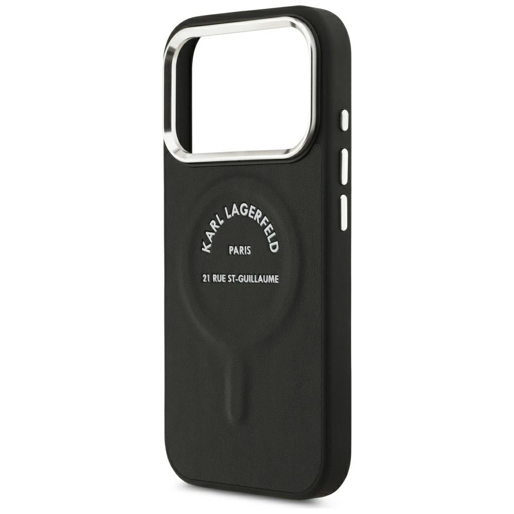 MagSafe Case for Apple iPhone 18 Pro / 17 Pro, Karl Lagerfeld, EMB. Ring with Karl RSG Logo, Black