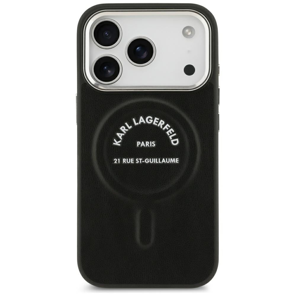 MagSafe Case for Apple iPhone 18 Pro / 17 Pro, Karl Lagerfeld, EMB. Ring with Karl RSG Logo, Black