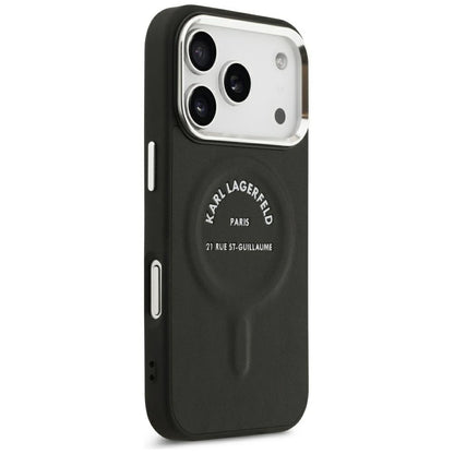 MagSafe Case for Apple iPhone 18 Pro / 17 Pro, Karl Lagerfeld, EMB. Ring with Karl RSG Logo, Black