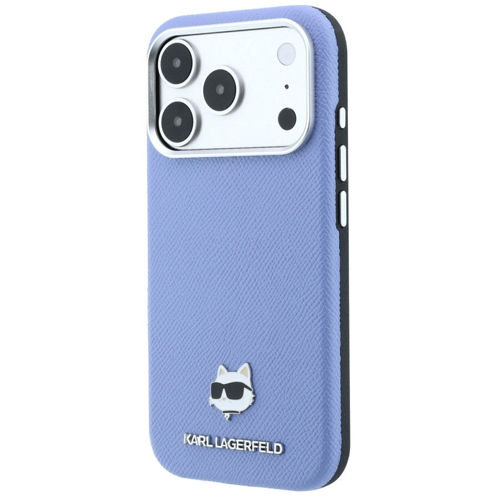 MagSafe Case for Apple iPhone 18 Pro / 17 Pro, Karl Lagerfeld, Grained Choupette Head, Blue