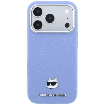 MagSafe Case for Apple iPhone 18 Pro / 17 Pro, Karl Lagerfeld, Grained Choupette Head, Blue