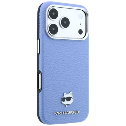 MagSafe Case for Apple iPhone 18 Pro / 17 Pro, Karl Lagerfeld, Grained Choupette Head, Blue