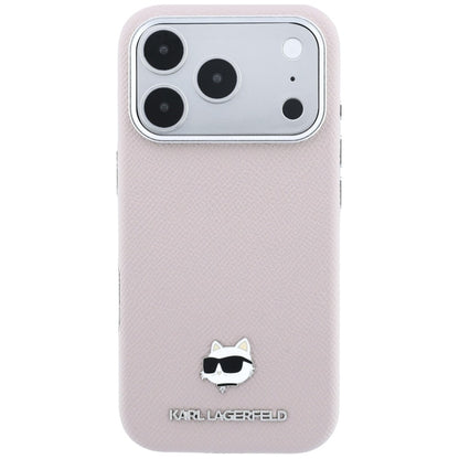 Etui MagSafe na Apple iPhone 18 Pro / 17 Pro, Karl Lagerfeld, Grained Choupette Head, Różowe