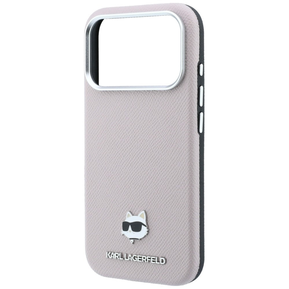 Etui MagSafe na Apple iPhone 18 Pro / 17 Pro, Karl Lagerfeld, Grained Choupette Head, Różowe