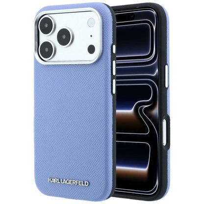 Etui MagSafe do Apple iPhone 18 Pro / 17 Pro, Karl Lagerfeld, Ziarno Wydłużone Logo, Niebieskie