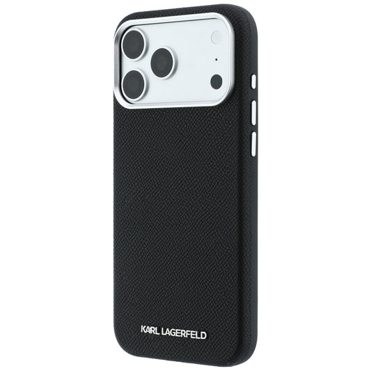Etui MagSafe do Apple iPhone 18 Pro / 17 Pro, Karl Lagerfeld, Ziarno Wydłużone Logo, Czarna