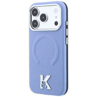 Etui MagSafe do Apple iPhone 18 Pro / 17 Pro, Karl Lagerfeld, Grained Embossed Ring, niebieski