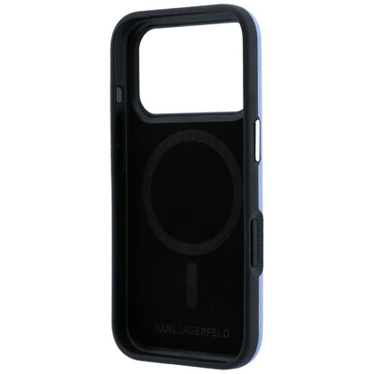 Etui MagSafe do Apple iPhone 18 Pro / 17 Pro, Karl Lagerfeld, Grained Embossed Ring, niebieski