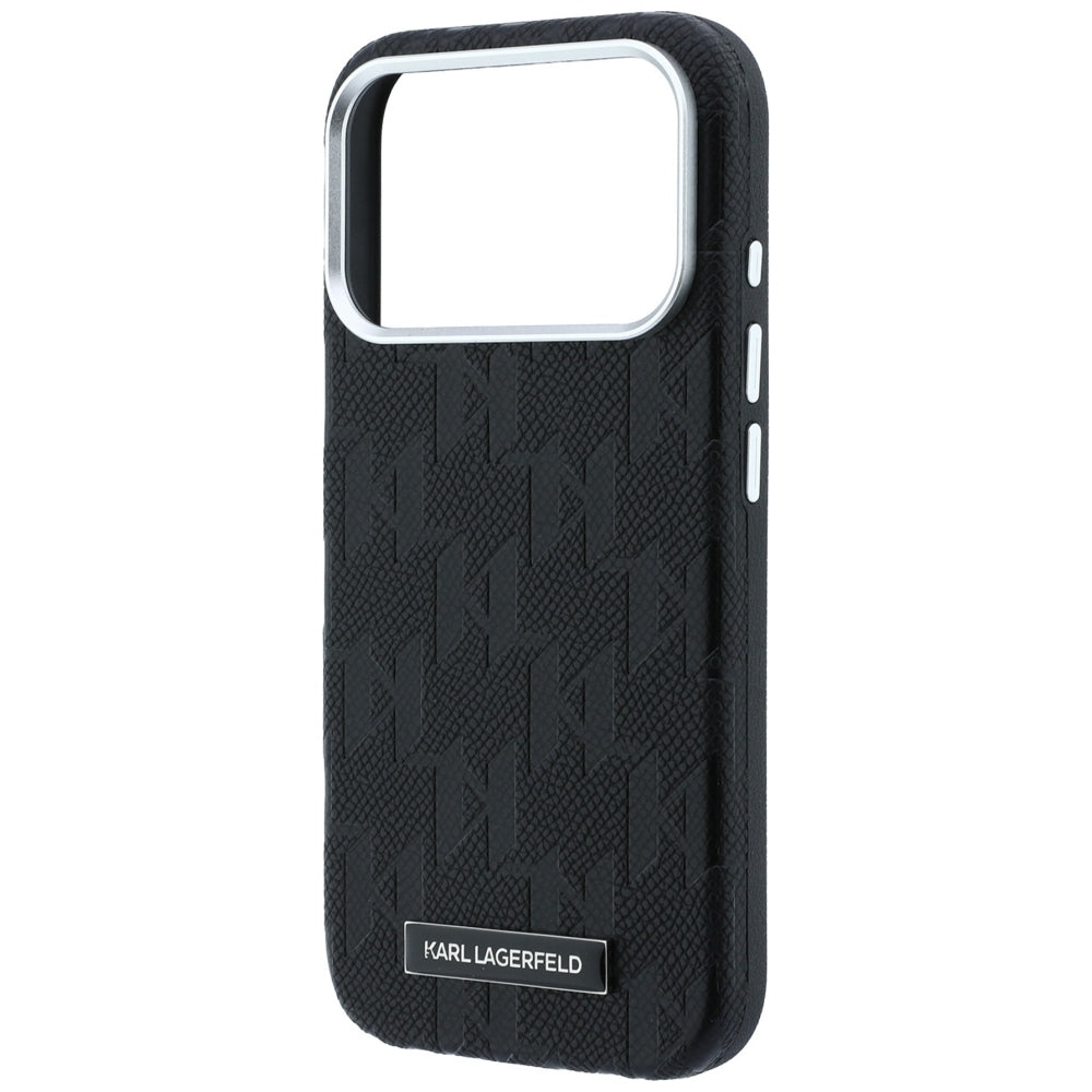 Etui MagSafe do Apple iPhone 18 Pro / 17 Pro, Karl Lagerfeld, Grained Mono Resin Logo, czarne
