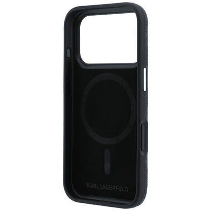 Etui MagSafe do Apple iPhone 18 Pro / 17 Pro, Karl Lagerfeld, Grained Mono Resin Logo, czarne