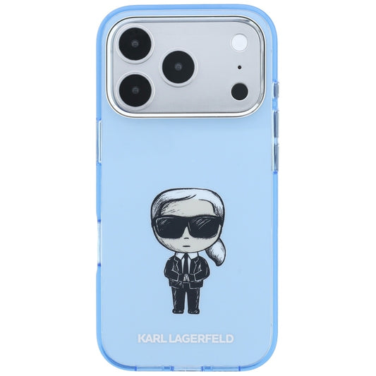 Etui MagSafe do Apple iPhone 18 Pro / 17 Pro, Karl Lagerfeld, HC IML Ikonik Sketch Print, Niebieskie