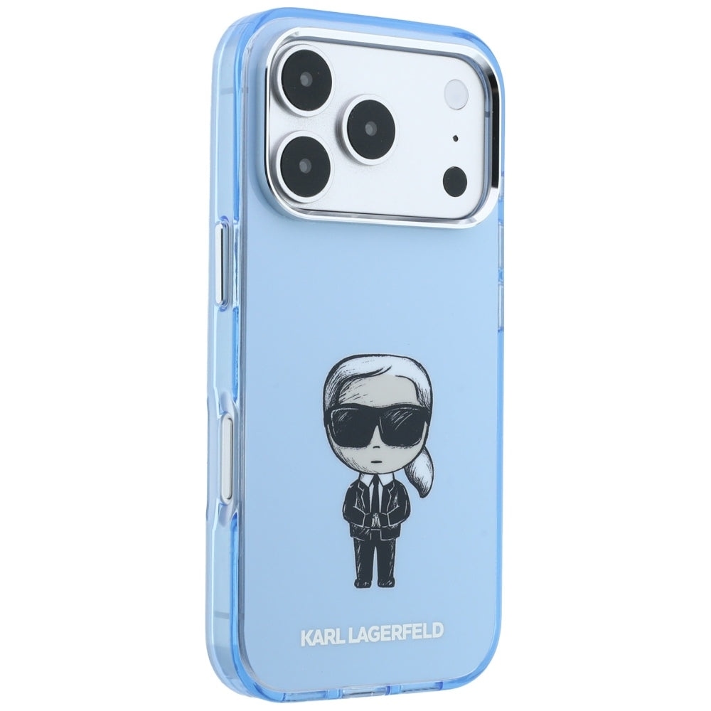Etui MagSafe do Apple iPhone 18 Pro / 17 Pro, Karl Lagerfeld, HC IML Ikonik Sketch Print, Niebieskie