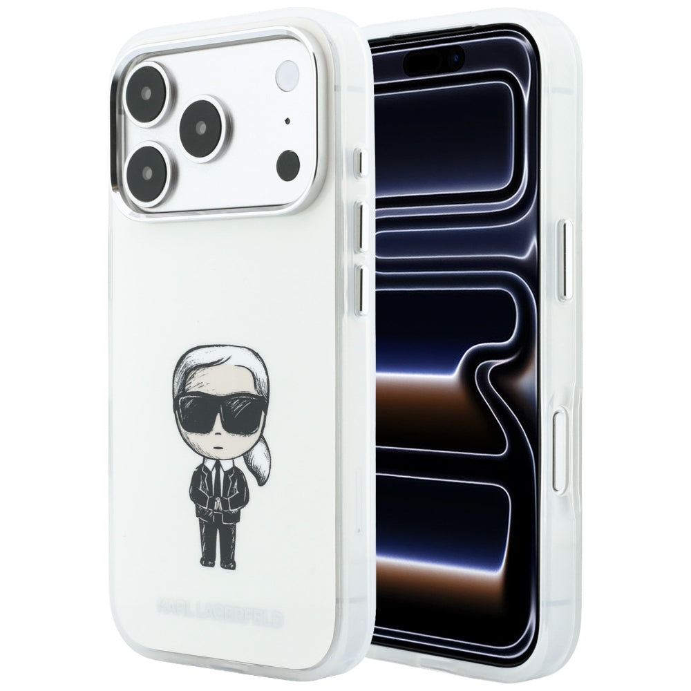 MagSafe Case for Apple iPhone 18 Pro / 17 Pro, Karl Lagerfeld, HC IML Ikonik Sketch Print, Beige