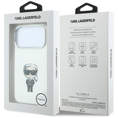 MagSafe Case for Apple iPhone 18 Pro / 17 Pro, Karl Lagerfeld, HC IML Ikonik Sketch Print, Beige