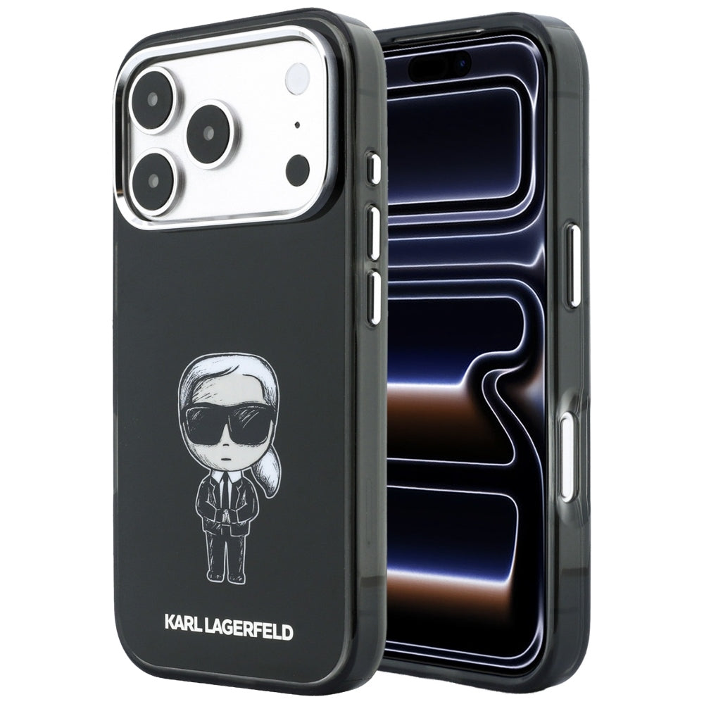 Etui MagSafe do Apple iPhone 18 Pro / 17 Pro, Karl Lagerfeld, HC IML Ikonik Sketch Print, Czarny