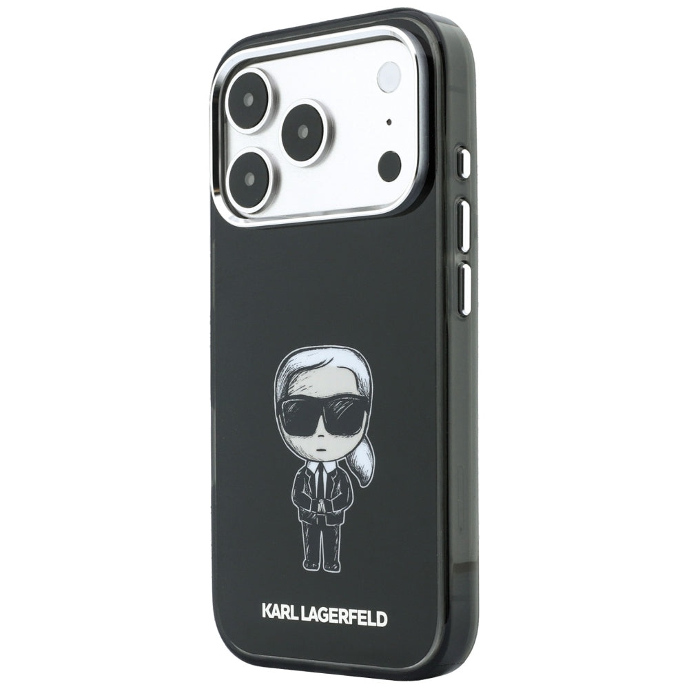 Etui MagSafe do Apple iPhone 18 Pro / 17 Pro, Karl Lagerfeld, HC IML Ikonik Sketch Print, Czarny
