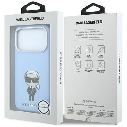 Etui MagSafe do Apple iPhone 18 Pro / 17 Pro, Karl Lagerfeld, Ikonik Sketch, Niebieskie