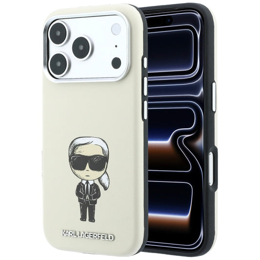 Etui MagSafe do Apple iPhone 18 Pro / 17 Pro, Karl Lagerfeld, Ikonik Sketch, Beżowe