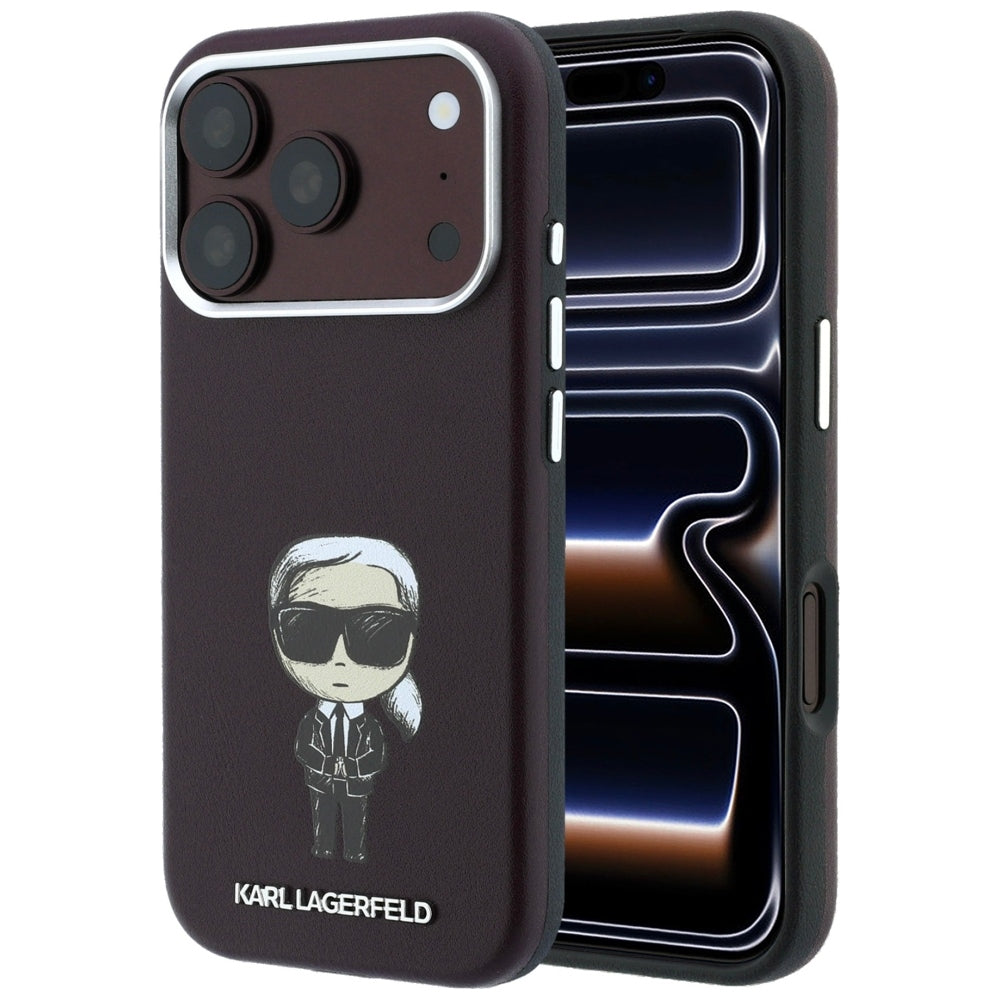 Etui MagSafe do Apple iPhone 18 Pro / 17 Pro, Karl Lagerfeld, Ikonik Sketch, Wiśniowy