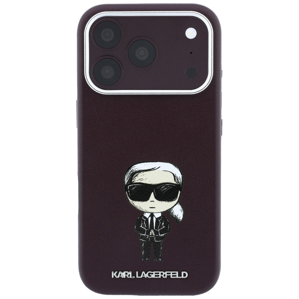 Etui MagSafe do Apple iPhone 18 Pro / 17 Pro, Karl Lagerfeld, Ikonik Sketch, Wiśniowy