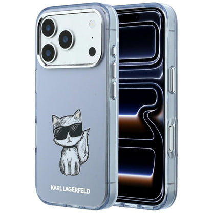 Etui MagSafe do Apple iPhone 18 Pro / 17 Pro, Karl Lagerfeld, IML Choupette Body Sketch Print, Niebieskie