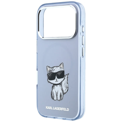 Etui MagSafe do Apple iPhone 18 Pro / 17 Pro, Karl Lagerfeld, IML Choupette Body Sketch Print, Niebieskie