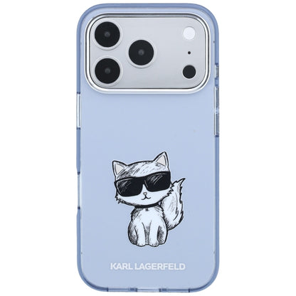 Etui MagSafe do Apple iPhone 18 Pro / 17 Pro, Karl Lagerfeld, IML Choupette Body Sketch Print, Niebieskie