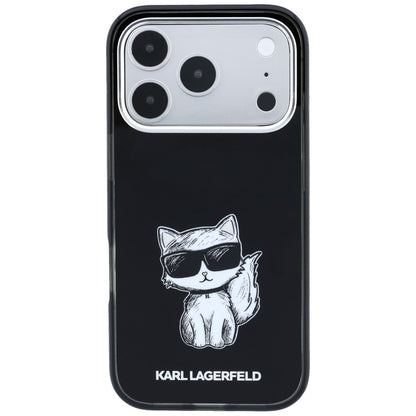 Etui MagSafe do Apple iPhone 18 Pro / 17 Pro, Karl Lagerfeld, IML Choupette Body Sketch Print, czarne