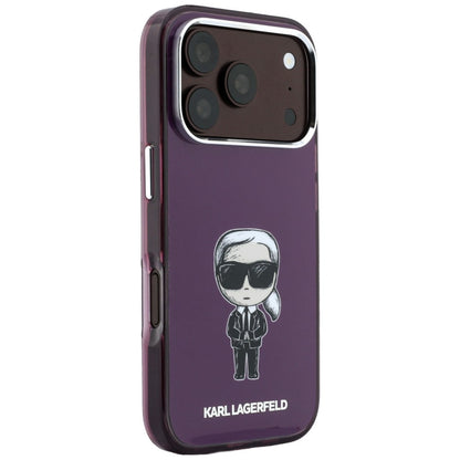 Etui MagSafe do Apple iPhone 18 Pro / 17 Pro, Karl Lagerfeld, HC IML Ikonik Sketch Print, bordowe