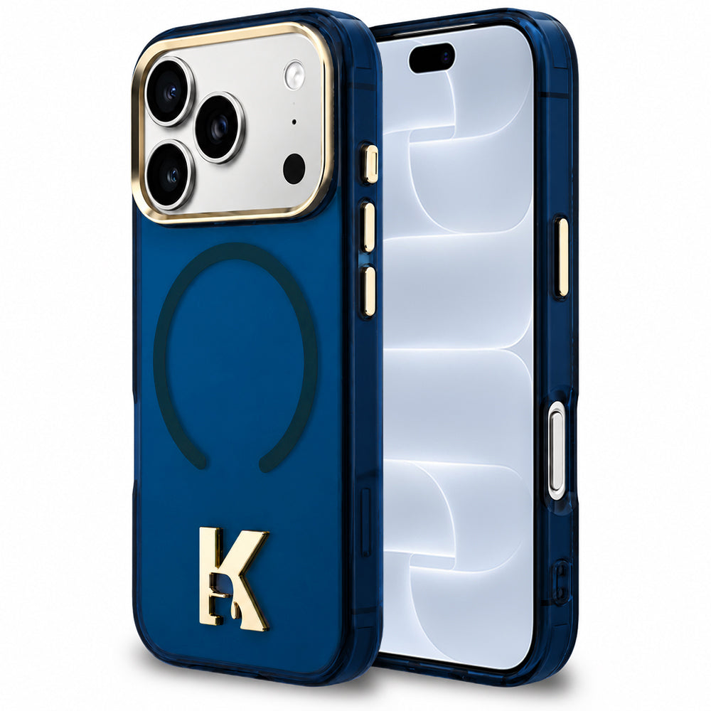 MagSafe Case for Apple iPhone 18 Pro / 17 Pro, Karl Lagerfeld, IML Karl Head Logo, Blue