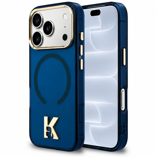 Etui MagSafe do Apple iPhone 18 Pro / 17 Pro, Karl Lagerfeld, IML Karl Head Logo, niebieskie