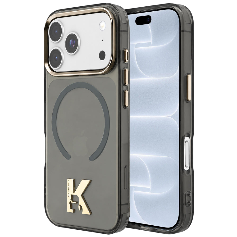 Etui MagSafe do Apple iPhone 18 Pro / 17 Pro, Karl Lagerfeld, IML Karl Head Logo, czarne