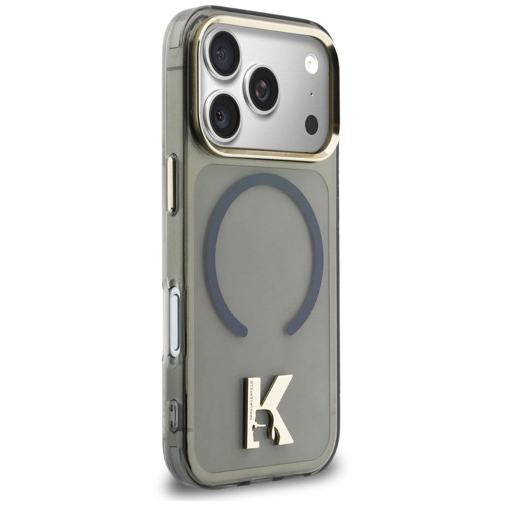 Etui MagSafe do Apple iPhone 18 Pro / 17 Pro, Karl Lagerfeld, IML Karl Head Logo, czarne