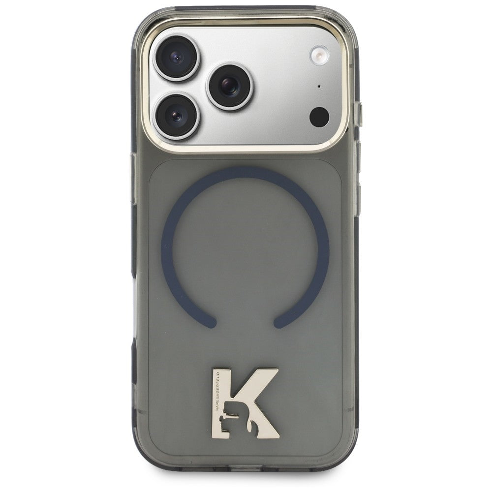 Etui MagSafe do Apple iPhone 18 Pro / 17 Pro, Karl Lagerfeld, IML Karl Head Logo, czarne