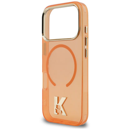 Etui MagSafe do Apple iPhone 18 Pro / 17 Pro, Karl Lagerfeld, IML Karl Head Logo, pomarańczowe