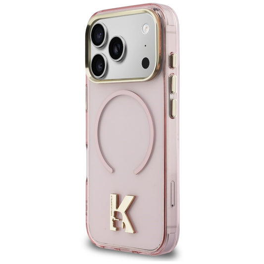 MagSafe Case for Apple iPhone 18 Pro / 17 Pro, Karl Lagerfeld, IML Karl Head Logo, Pink