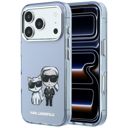 Etui MagSafe do Apple iPhone 18 Pro / 17 Pro, Karl Lagerfeld, IML KC Bodies Sketch Print, Niebieskie