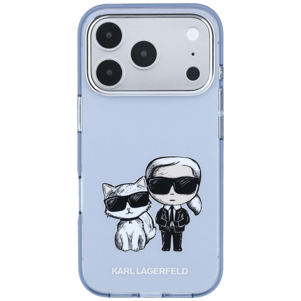 Etui MagSafe do Apple iPhone 18 Pro / 17 Pro, Karl Lagerfeld, IML KC Bodies Sketch Print, Niebieskie
