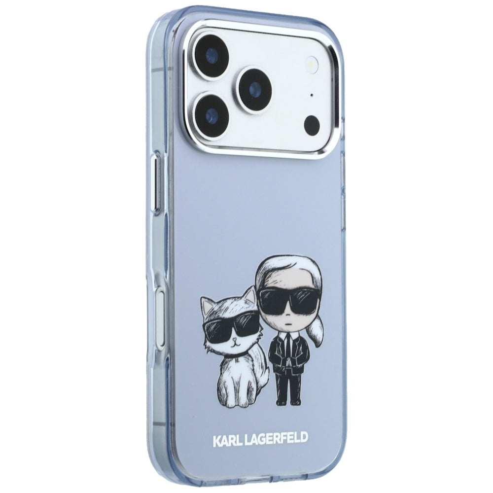 Etui MagSafe do Apple iPhone 18 Pro / 17 Pro, Karl Lagerfeld, IML KC Bodies Sketch Print, Niebieskie