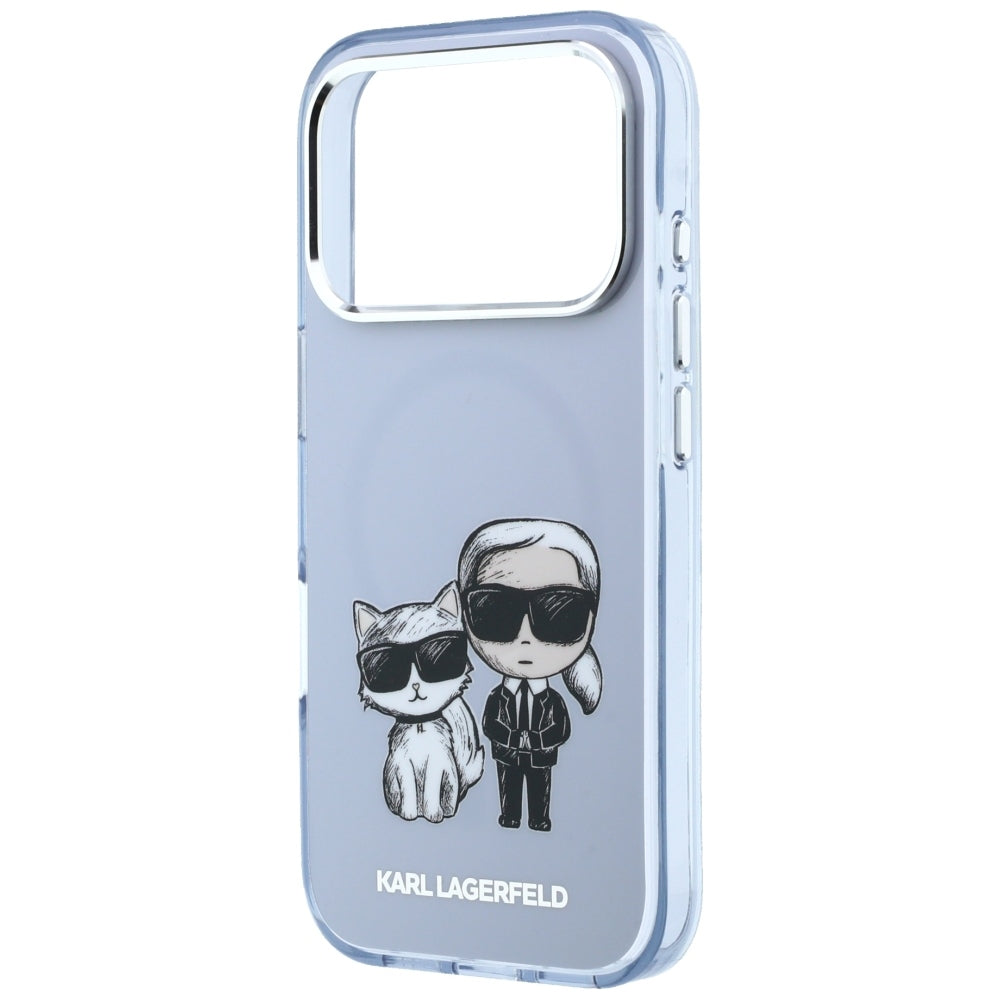 Etui MagSafe do Apple iPhone 18 Pro / 17 Pro, Karl Lagerfeld, IML KC Bodies Sketch Print, Niebieskie