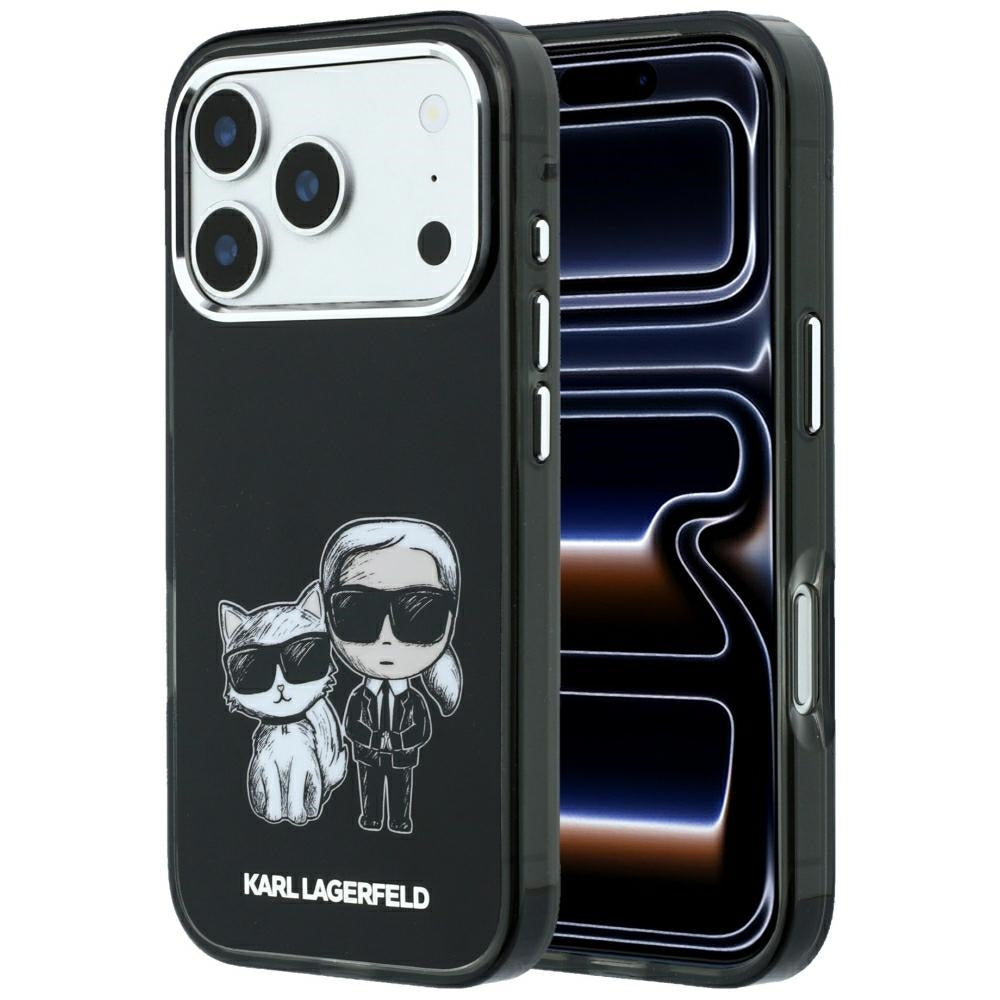 Etui MagSafe do Apple iPhone 18 Pro / 17 Pro, Karl Lagerfeld, IML KC Bodies Sketch Print, Czarna