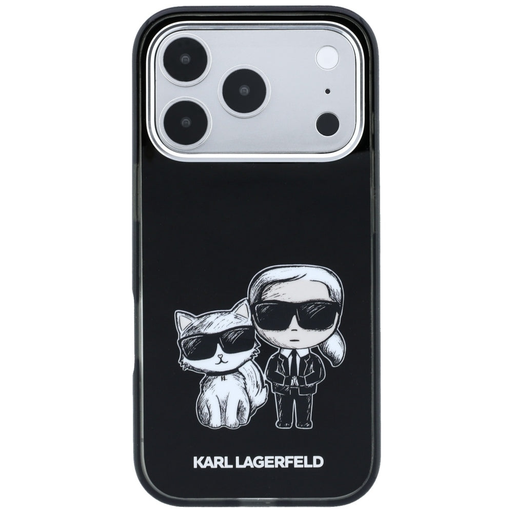Etui MagSafe do Apple iPhone 18 Pro / 17 Pro, Karl Lagerfeld, IML KC Bodies Sketch Print, Czarna