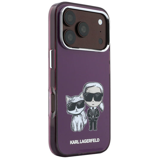 Etui MagSafe do Apple iPhone 18 Pro / 17 Pro, Karl Lagerfeld, IML KC Bodies Sketch Print, Wiśniowy
