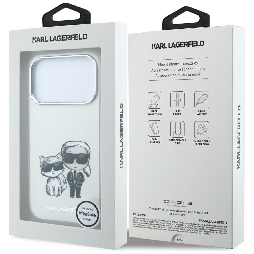 Etui MagSafe do Apple iPhone 18 Pro / 17 Pro, Karl Lagerfeld, KC Bodies Sketch, Beżowe