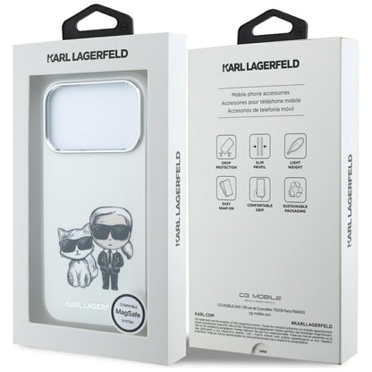 Etui MagSafe do Apple iPhone 18 Pro / 17 Pro, Karl Lagerfeld, KC Bodies Sketch, Beżowe