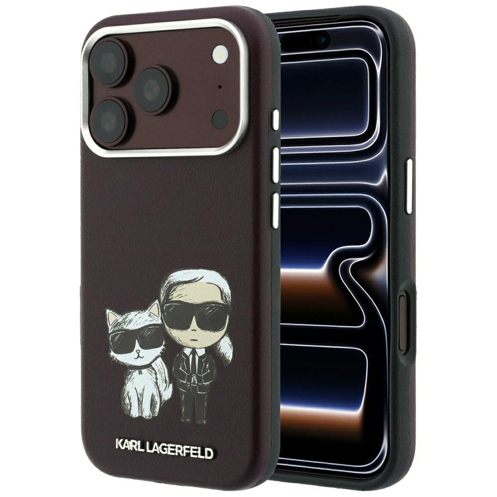 Etui MagSafe do Apple iPhone 18 Pro / 17 Pro, Karl Lagerfeld, KC Bodies Sketch, Wiśniowy