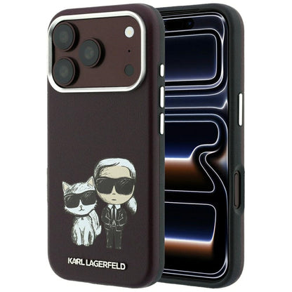 Etui MagSafe do Apple iPhone 18 Pro / 17 Pro, Karl Lagerfeld, KC Bodies Sketch, Wiśniowy