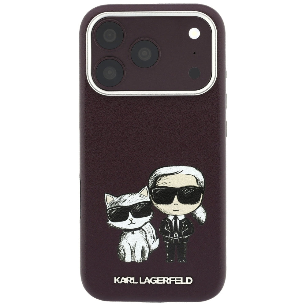 Etui MagSafe do Apple iPhone 18 Pro / 17 Pro, Karl Lagerfeld, KC Bodies Sketch, Wiśniowy