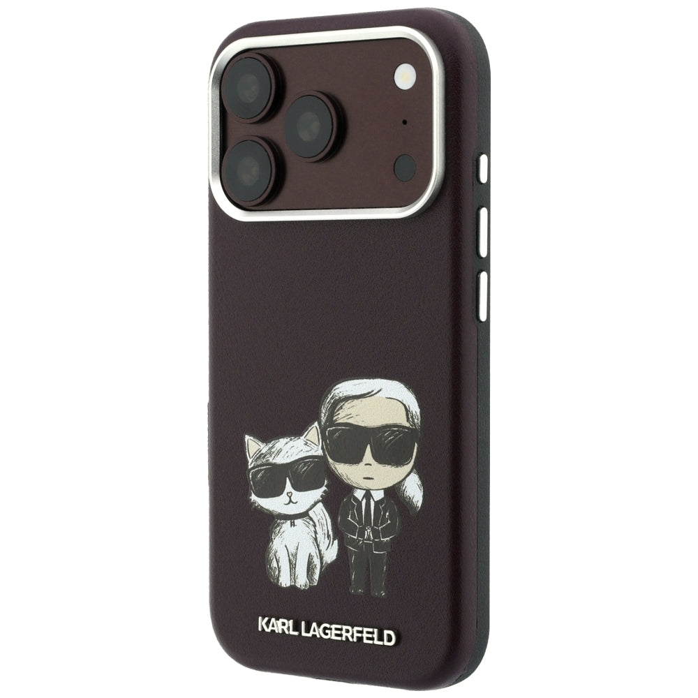 Etui MagSafe do Apple iPhone 18 Pro / 17 Pro, Karl Lagerfeld, KC Bodies Sketch, Wiśniowy