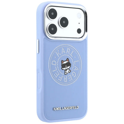 Etui MagSafe do Apple iPhone 18 Pro / 17 Pro, Karl Lagerfeld, Point and Choupette Sketch, Bleu